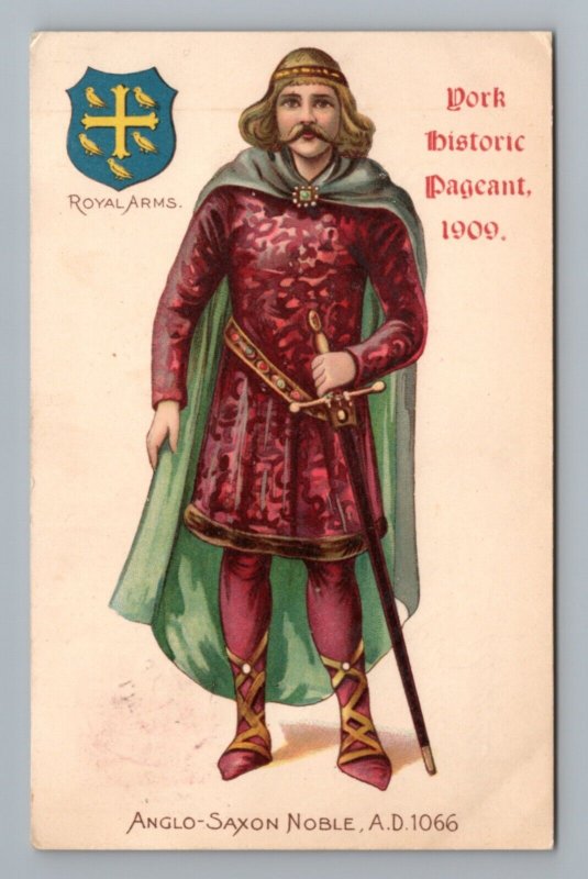 Anglo Saxon Noble 1066 York Historic Pageant 1909 Vintage Postcard 