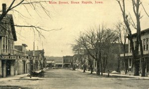 Postcard RPPC View of Main Street in Sioux Rapids, IA       aa6