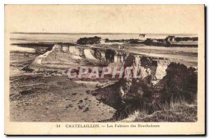 Old Postcard Chatelaillon Cliffs Boucholeurs