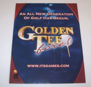 Golden Tee Fore Original Video Arcade Game Flyer Vintage Artwork Promo Brochure