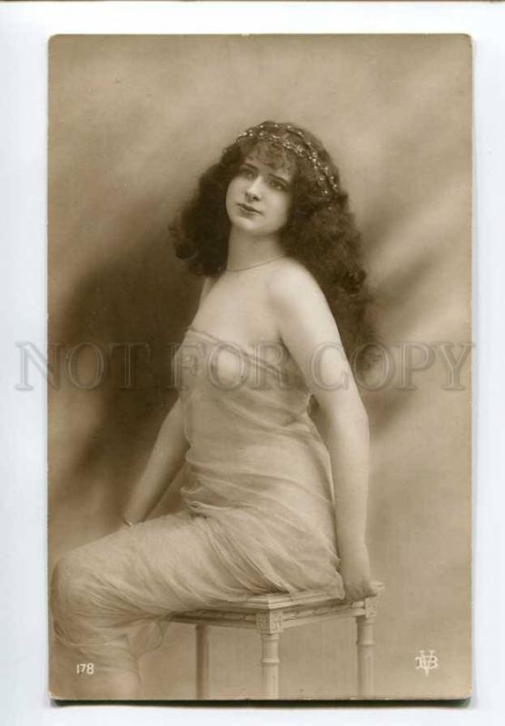 251053 NUDE Belle Woman CURLY LONG HAIR Vintage PHOTO BV #178