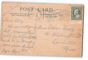 Charlestown Massachusetts MA Postcard 1910 Bunker Hill Monument