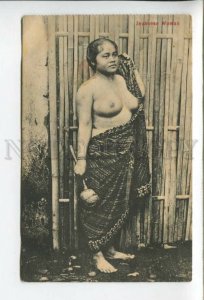 432776 Singapore Semi-Nude native Javanese Woman Vintage postcard