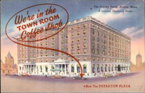 Boston Massachusetts Copley Plaza Hotel Coffee Shop c1930-50s Vintage Postcard