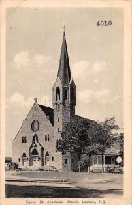 Lachute Quebec Canada St Anatasie Church Exterior View Antique Postcard J66209