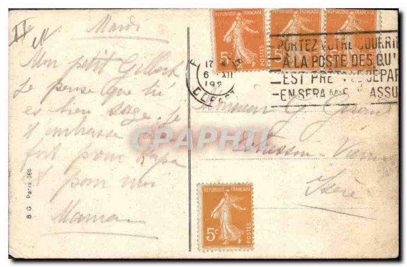 Postcard Old Kids Fish Naivete