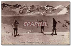 Old Postcard of Sports Ski & # 39hiver A nice skiing slide