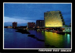 Thailand Bangkok Chaopraya River In The Evening