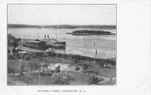 Steamer Wharf Victoria Park Yarmouth Nova Scotia Canada 1910c postcard