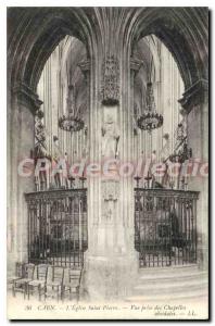 Postcard Old Caen's church St. Peter Chapels shooting