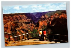 Vintage 1960's Postcard Panoramic View Waimea Canyon Island of Kauai Hawaii