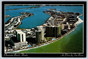 Clearwater Beach, Florida, Chrome Aerial View Postcard #3