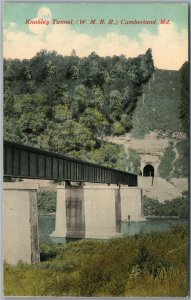 CUMBERLAND MD KNOBLEY TUNNEL ANTIQUE POSTCARD