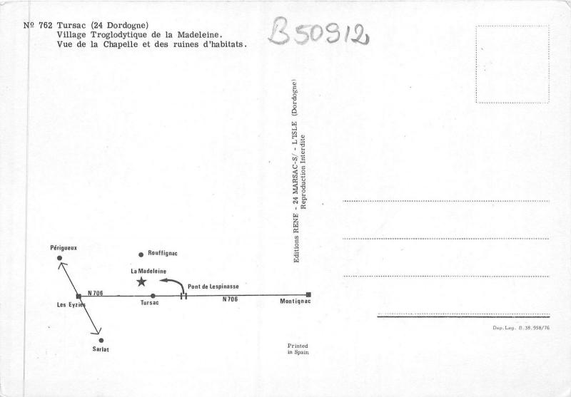 B50912 Tursac Village Troglodytique de la Madeleine france