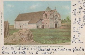 Carmel Mission Church By The Sea USA 1905 Postcard