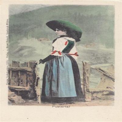 SWITZERLAND HAND TINTED Costume Postcard