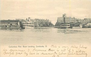 Postcard Ohio Sandusky Columbus Avenue Boat Landing undivided 23-11277