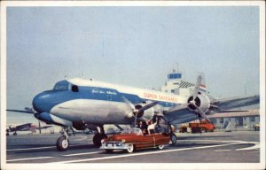 Skycoach Airlines Airplane & Car Vintage Advertising Postcard