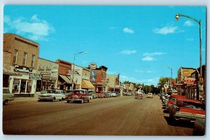 Walker Minnesota Postcard Street Scene Shores Leech Lake c1960 Vintage Antique