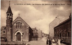 CPA CAYEUX-sur-MER - La Chapelle des Marins et la Rue du Phare (514527)