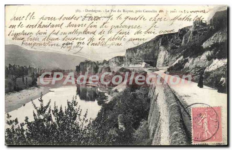 Postcard Old Dordogne Le Pas Du Raysse Pres Cazoules