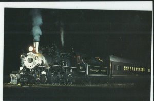 Mississippi Railway, Steam Locomotive #203, Evening View, Columbia, MS Postcard