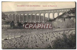 Old Postcard Environs of Aix en Provence Aqueduct Roquefavour