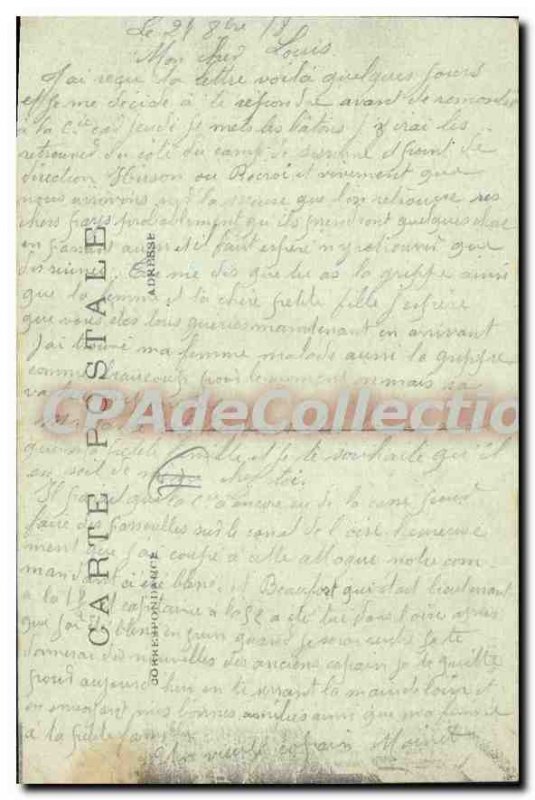 Old Postcard La Ferte Sous Jouarre On Overview