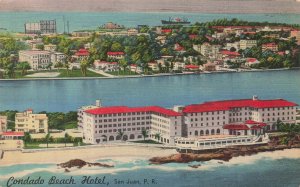 San Juan Puerto Rico~Condado Beach Hotel~1952 Aerial View  POSTCARD