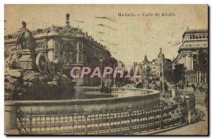 Old Postcard Madrid Calle Alcala