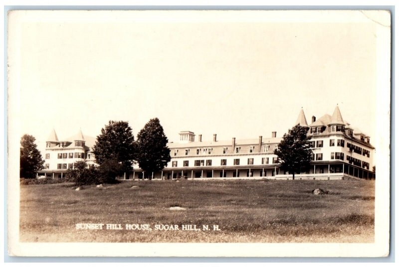 1941 Sunset Hill House Hotel Sugar Hill NH RPPC Photo Posted Postcard 