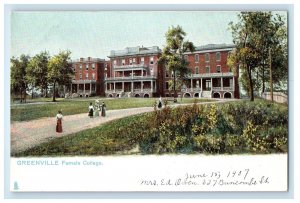 1907 Greenville Female College Building Campus Tuck's Unposted Antique Postcard