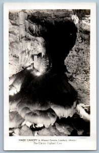 Kings Canopy Missouri Caverns Leasburg MO Electric Cave RPPC Photo Postcard