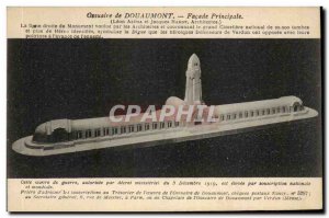 Old Postcard Douaumont Ossuary Facade principale