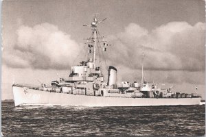 Hr Ms Fregat de Zeeuw Battle Ship Real Photo Postcard 09.38