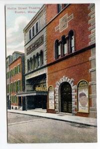 Boston MA Hollis Street Theatre Posters Street View Postcard