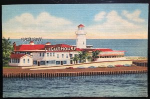 Vintage Postcard 1956 Lighthouse Restaurant, Baker's Haulover, Miami Beach, FLA