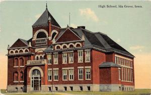 D19/ Ida Grove Iowa Ia Postcard c1910 High School Building