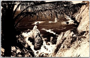 La Quebrada Acapulco Gro Mexico ~ Cliff Ledge Real Photo RPPC Postcard