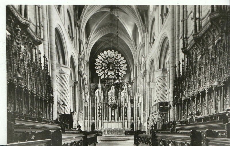 Durham Cathedral Postcard - The Choir - Raphael Tuck Real Photograph  U340