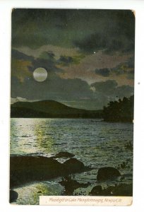 VT - Newport. Lake Memphremagog by Moonlight