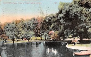 View of Pond Public Garden Boston, Massachusetts  