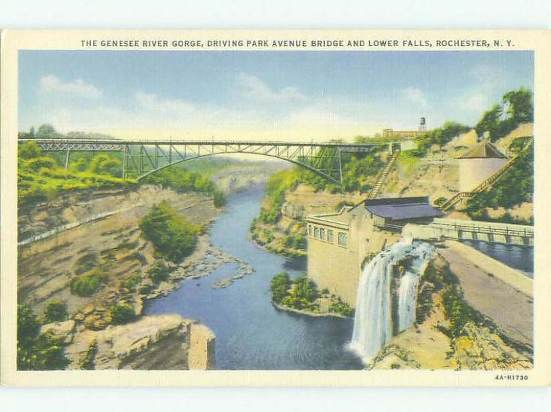 Unused Linen BRIDGE SCENE Rochester New York NY HQ9830@