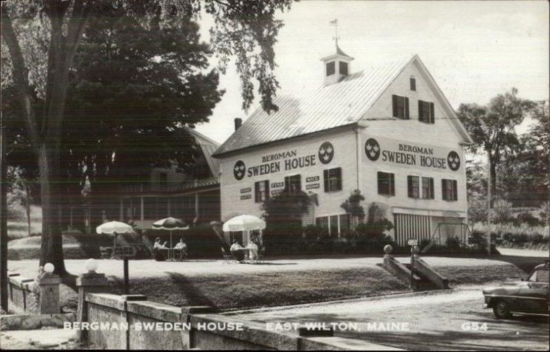 East Wilton ME Bergman Sweden House Real Photo Postcard 