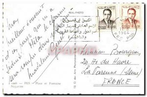 Old Postcard Fez Morocco Fountain Square and Nejjarine