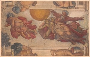 US18 Europe Italy Rome Creazione del sole della luna Michelangelo Sistine chapel