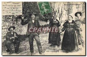 Old Postcard Folklore Auvergne The bourree Crossing