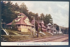 Mint USA Picture Postcard Civil War GAR Encampment Buildings At The Weirs