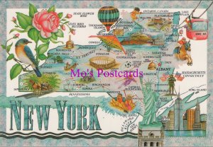 America Postcard - Maps, Map of New York, The Empire State  RR20557