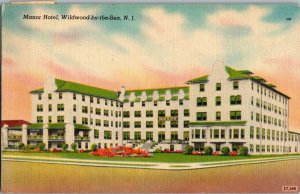 View of Manor Hotel, Wildwood-By-The-Sea NJ c1947 Vintage Postcard F62